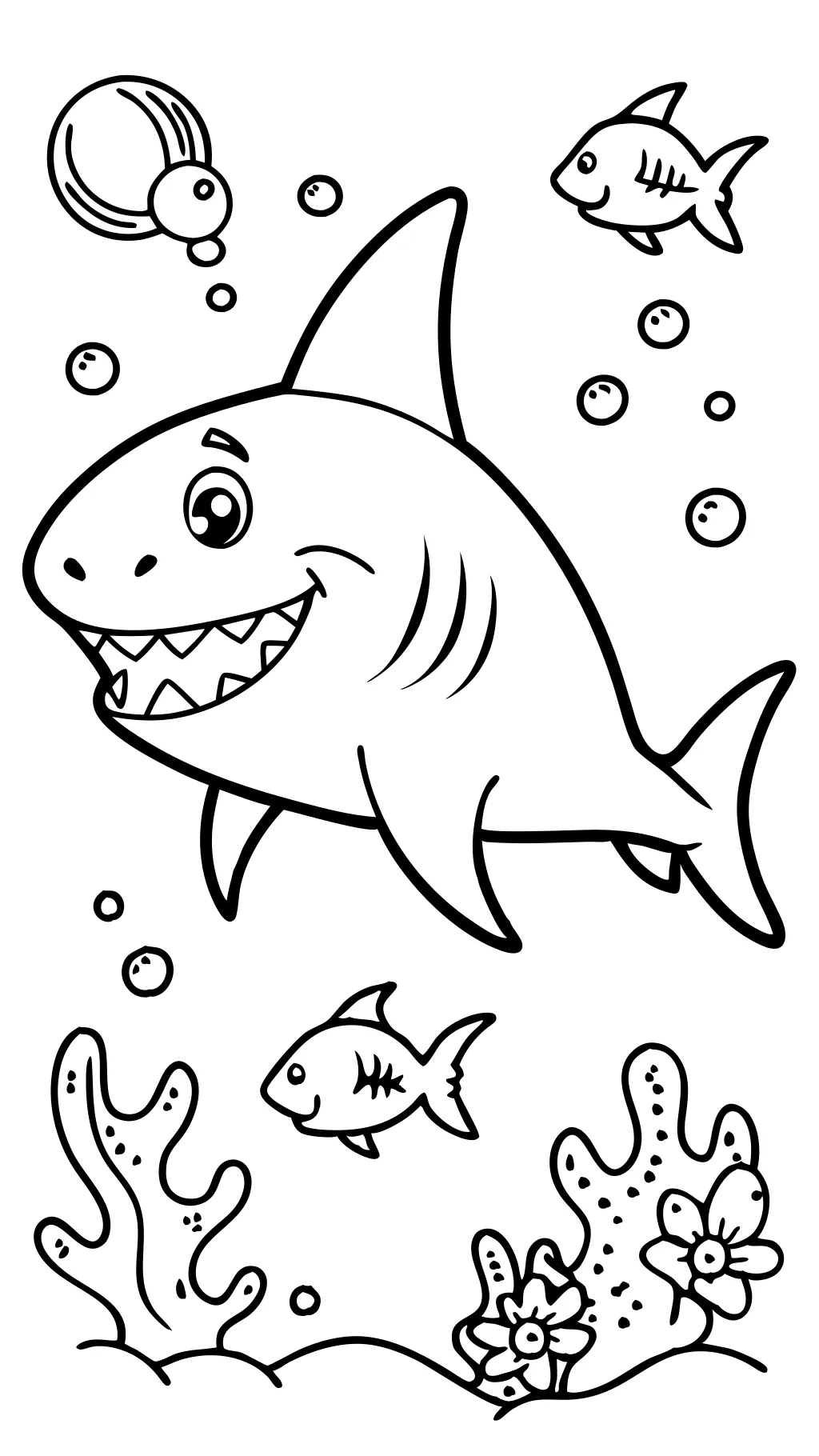 shark free coloring pages